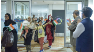 A flight with 311 Indians from Iran landed in Delhi, bringing the total number of evacuees to over 1,400.