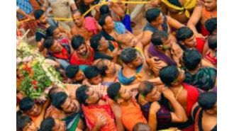 The Rath Yatra festival, marked by devotion and splendor, is observed in Angul, Odisha.