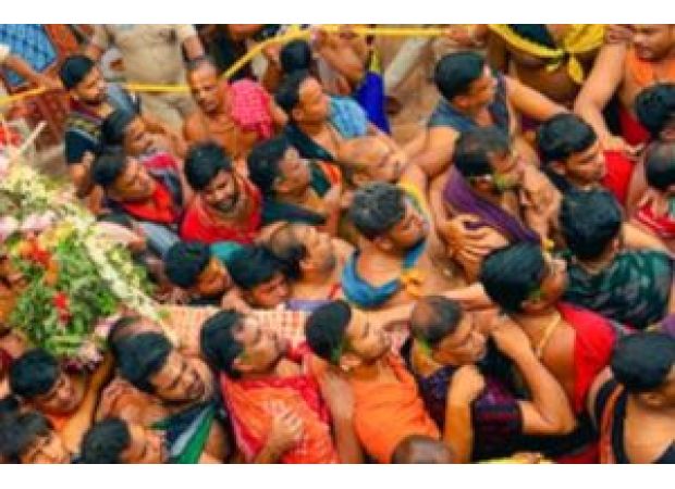 The Rath Yatra festival, marked by devotion and splendor, is observed in Angul, Odisha.