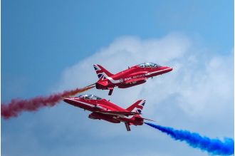 The Red Arrows will fly over Swansea for the Airshow and then head to Silverstone for a flypast this weekend.