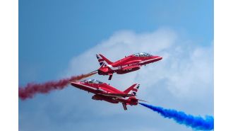 The Red Arrows will fly over Swansea for the Airshow and then head to Silverstone for a flypast this weekend.