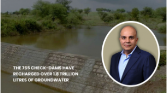Hinduja Family and Foundation have built 765 check dams in India to help improve the country's water security.