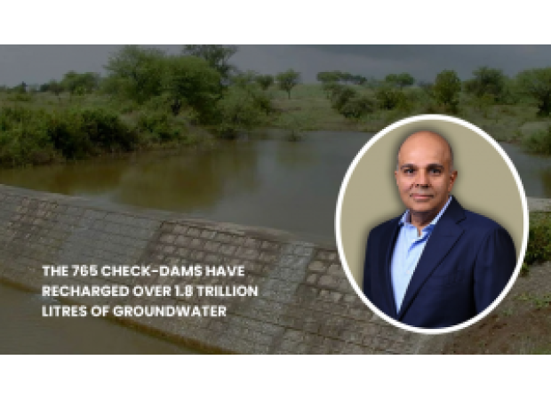 Hinduja Family and Foundation have built 765 check dams in India to help improve the country's water security.