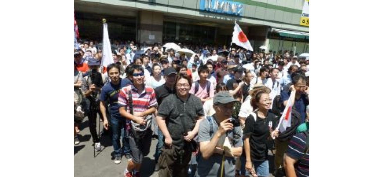 Extreme right-wing political beliefs gaining popularity in Japan.