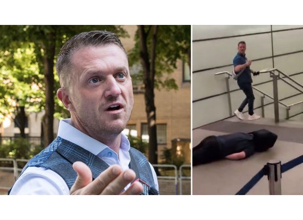 Tommy Robinson was released on bail after being arrested for an alleged assault at St Pancras station.
