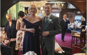Elderly man, content after wife's passing, passes away on vacation.