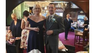 Elderly man, content after wife's passing, passes away on vacation.