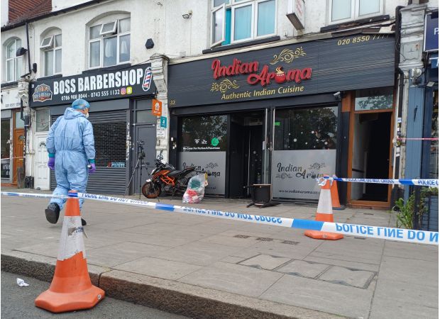 Two suspects, aged 15 and 54, were apprehended for suspected arson at a restaurant in east London.