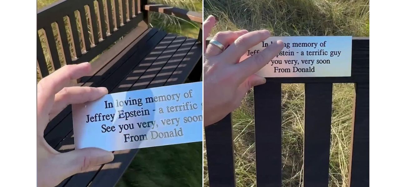A plaque honoring Jeffrey Epstein has been installed at Donald Trump's Aberdeen golf course.