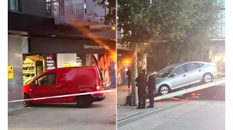 Is there a reason why this London Tesco Express has been hit by cars four times?