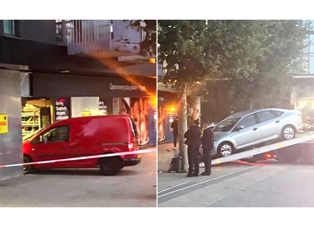 Is there a reason why this London Tesco Express has been hit by cars four times?