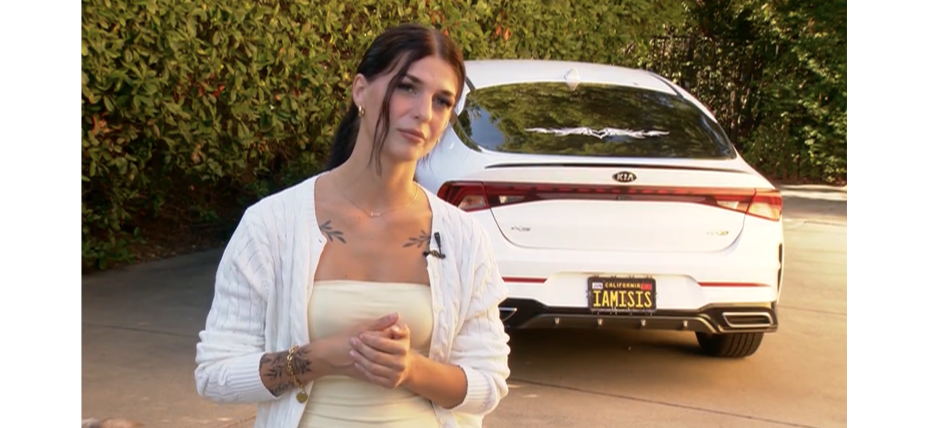 A woman with the license plate 'IAMISIS' has been prohibited from driving her car.