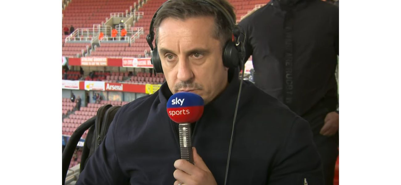 Neville thinks City's player is better than Arsenal's in that position.