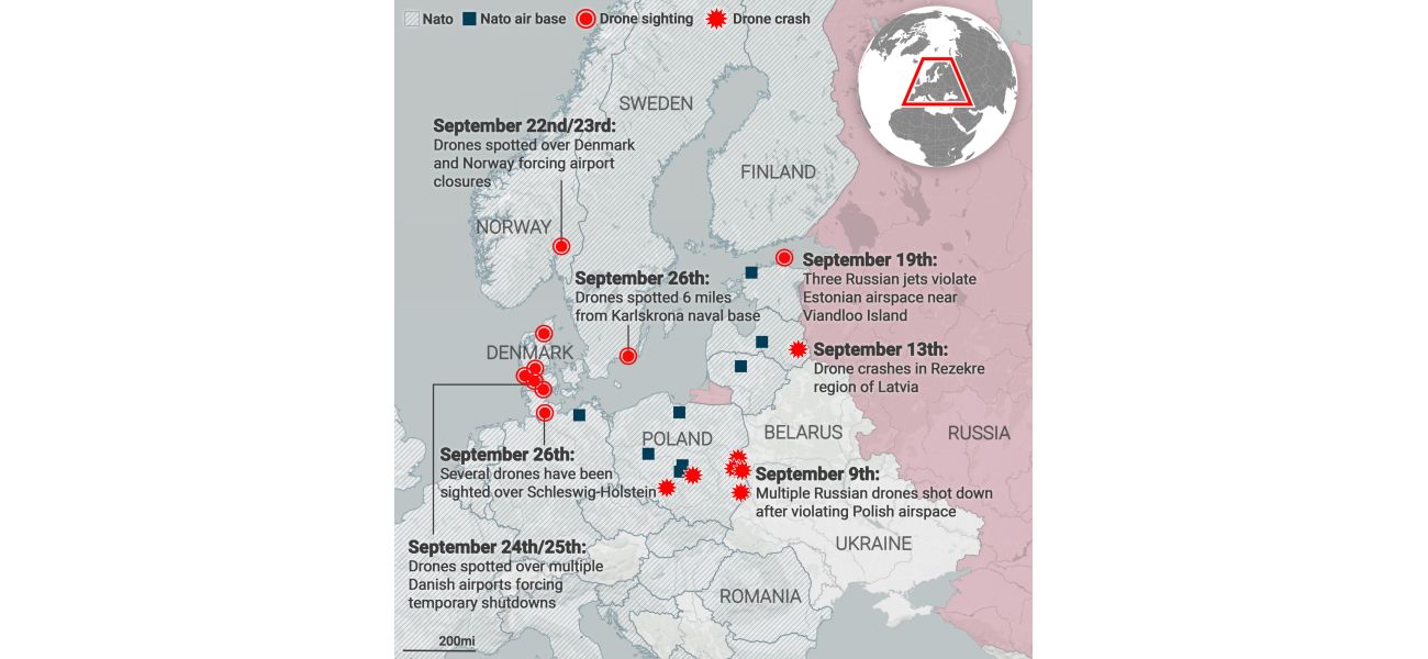 European military bases have had more sightings of unidentified drones, contributing to an ongoing mystery.