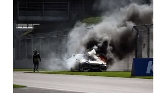 Hamilton's sibling responds to surviving intense crash at Silverstone.