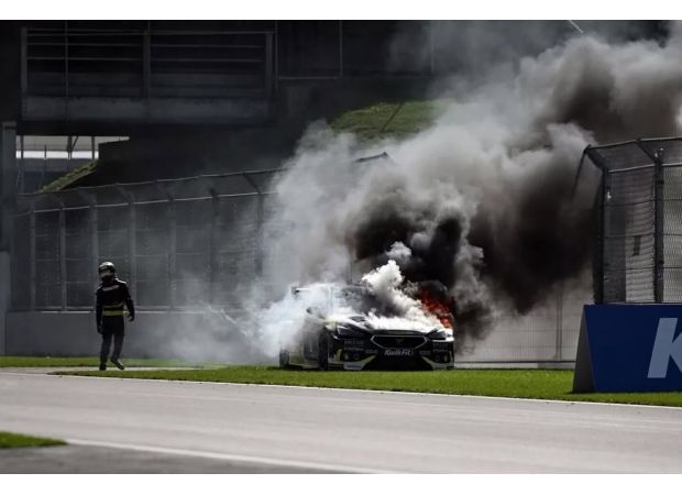 Hamilton's sibling responds to surviving intense crash at Silverstone.