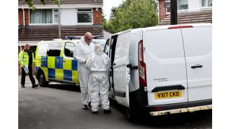 A child woke up to the sounds of their mother's screams as their father fatally stabbed her in bed.