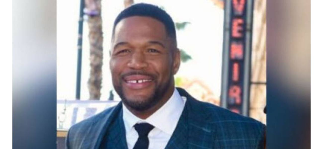 Michael Strahan was struck in the face during a live football demonstration.