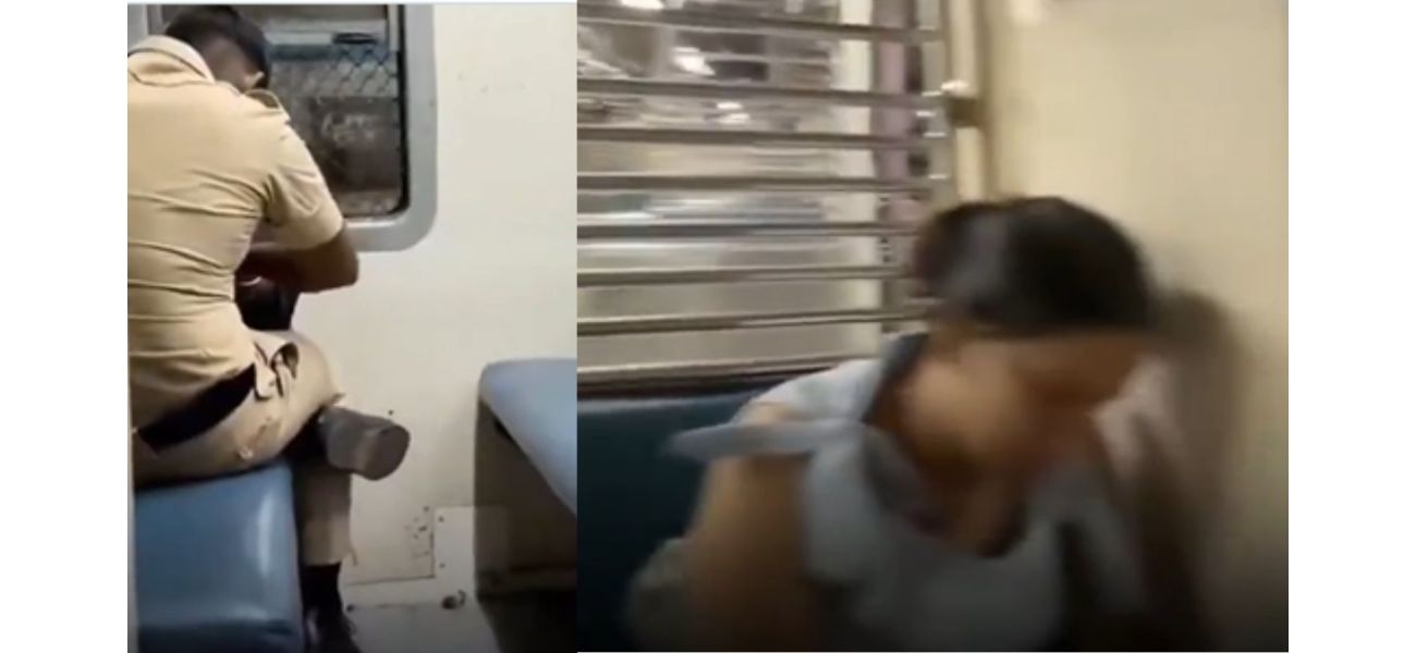 A video shows a Mumbai policeman escorting a woman on a late-night train ride.
