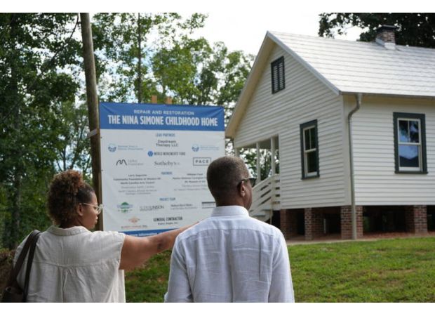 Nina Simone's childhood home in North Carolina has been renovated into a tribute to the singer's life.
