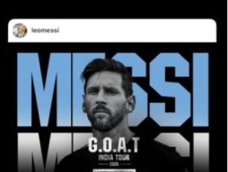 Next month, Messi will be in Hyderabad for his 'GOAT Tour of India'.