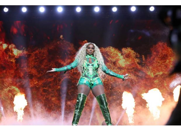 Mary J. Blige responds to criticism of her performances, stating she was tired.