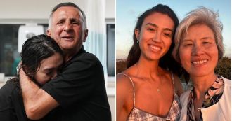 Israeli hostage arrives in Gaza on motorbike and is joyfully reunited with loved ones.