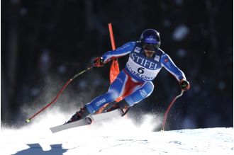 French skier Cyprien Sarrazin was taken to the hospital by helicopter following a serious crash during downhill training.