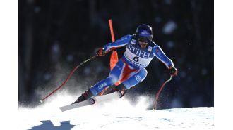 French skier Cyprien Sarrazin was taken to the hospital by helicopter following a serious crash during downhill training.