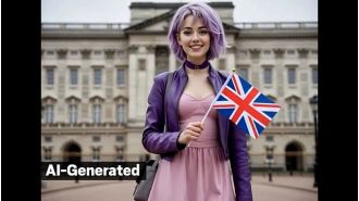How did an AI-created goth with purple hair become a representation of the extreme right in the UK?