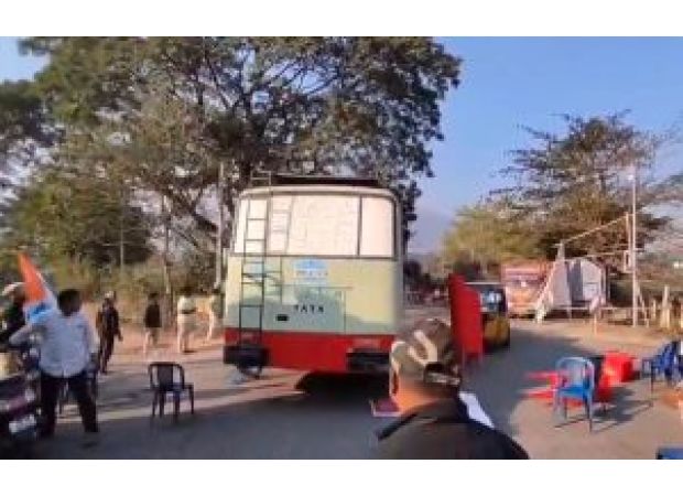 Protesters narrowly escape danger when police bus malfunctions during demonstration.