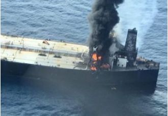 A ship carrying 15 Indian sailors is attacked while traveling near the coast of Oman.