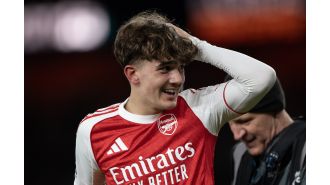 Max Dowman talks to John Terry about his opinion on Lionel Messi following Arsenal's victory over Everton.