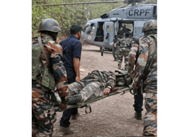 CRPF soldier hurt in explosion while fighting Naxal rebels in Jharkhand.