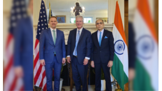 India's representative in America met with US officials to discuss trade negotiations between the two countries.
