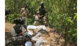 Six makeshift storage areas in Manipur's Kangpokpi district were demolished due to their illegal status.