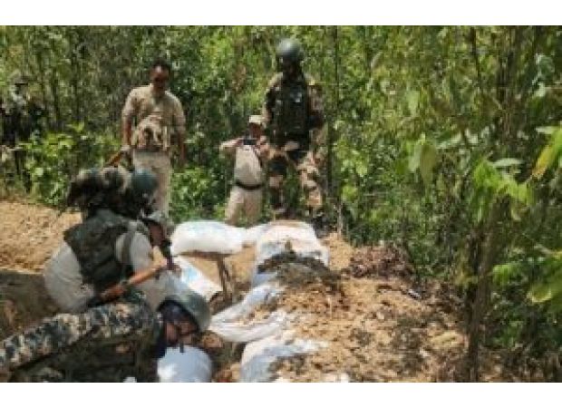 Six makeshift storage areas in Manipur's Kangpokpi district were demolished due to their illegal status.