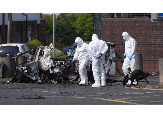 Infants saved moments before vehicle bomb blast at law enforcement facility.