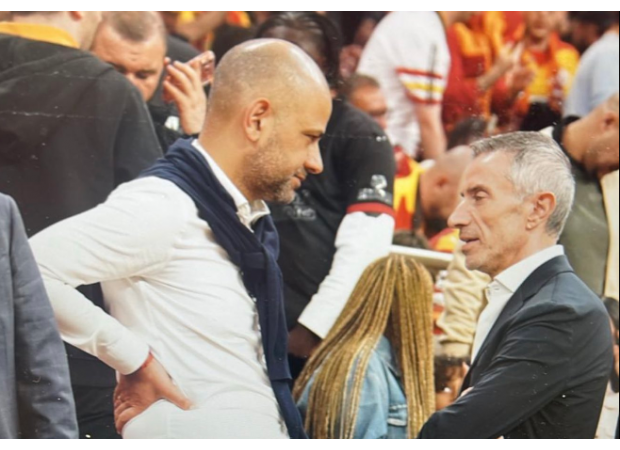 Arsenal considering signing a €75 million striker, pictured with club president Andrea Berta.