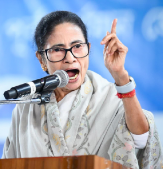 Mamata Banerjee is now ahead of Adhikari in the Bhabanipur race.