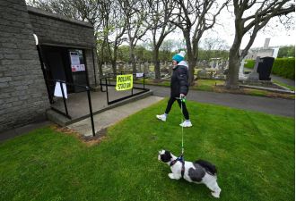 UK's spookiest polling station offers the chance to vote and pay respects to a sports icon's grave.