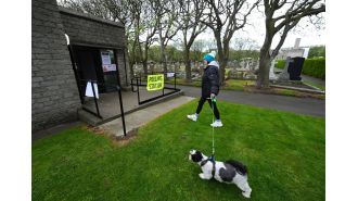 UK's spookiest polling station offers the chance to vote and pay respects to a sports icon's grave.