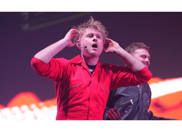 UK's Eurovision representative almost didn't make it due to a dirty diaper.
