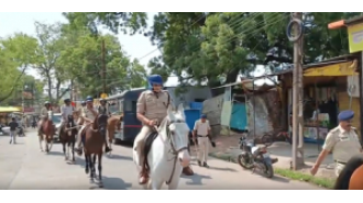 Tight security in Dhar before Hindu 'maha aarti' at Bhojshala complex.