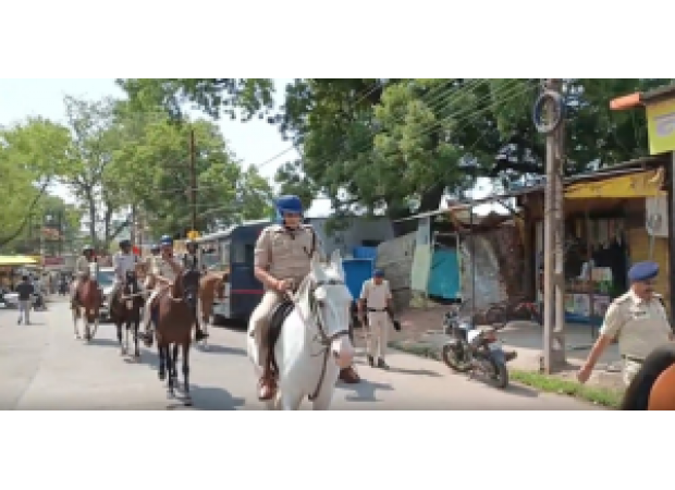 Tight security in Dhar before Hindu 'maha aarti' at Bhojshala complex.