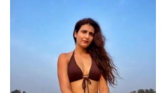 Fatima Sana Shaikh taps into her youthful spirit during filming in the mountains.