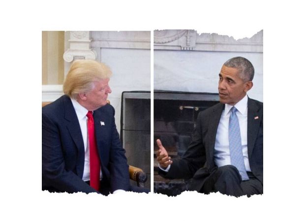 Trump is getting criticized for spreading a fake picture of the Obamas.