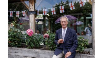 A man in his 20s was arrested for making threats to shoot Nigel Farage.