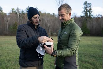 Bear Grylls defends baptising Russell Brand, stating that his religion teaches him to not judge others.