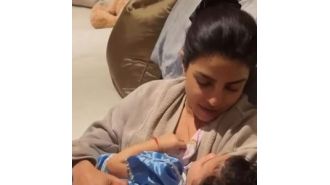 Priyanka Chopra teaches her daughter Malti mantras from Durga Saptashati.
